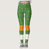 St Patrick's Day Golden Coins Ierland Leggings (Voorkant)