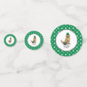 St. Patrick's Day Golden Retriever Dog Confetti (Voorkanten)