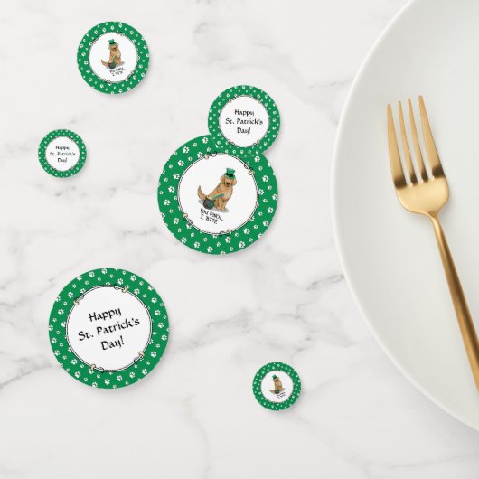 St. Patrick's Day Golden Retriever Dog Confetti (Groep)