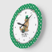 St. Patrick's Day Golden Retriever Dog Grote Klok (Hoek)