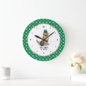 St. Patrick's Day Golden Retriever Dog Grote Klok (Huis)
