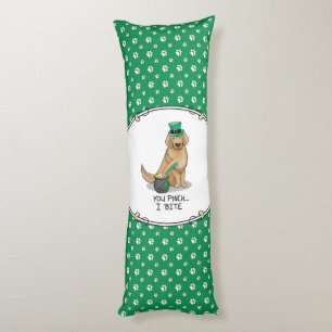 St. Patrick's Day Golden Retriever Dog Lichaamskussen