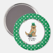St. Patrick's Day Golden Retriever Dog Magneet (Voorkant / Achterkant)