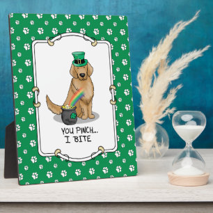 St. Patrick's Day Golden Retriever hond Fotoplaat