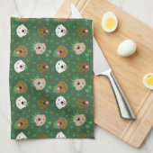 St Patricks Day Golden Retriever Honden Theedoek (Quarter Fold)