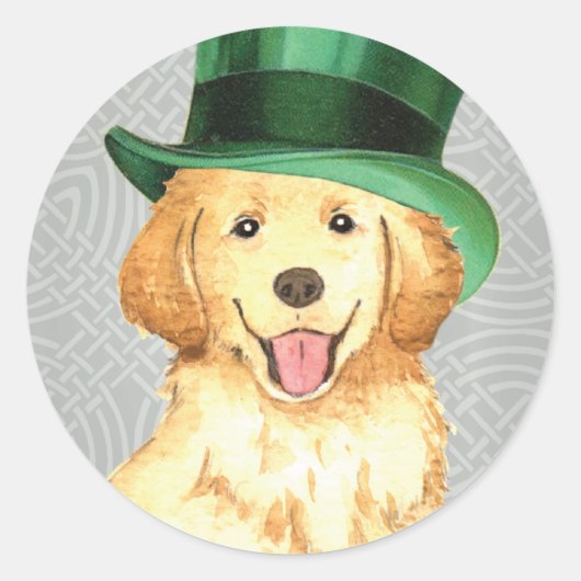 St. Patrick's Day Golden Ronde Sticker (Voorkant)