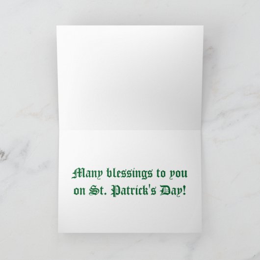 St. Patrick's Day Golden Shamrocks Kaart (Binnen)