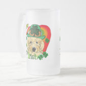 St Patricks Day Goldendole Matglas Bierpul (Voorkant links)