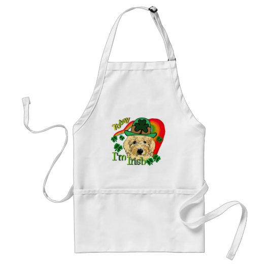 St. Patricks Day Goldendoodle Standaard Schort (Voorkant)