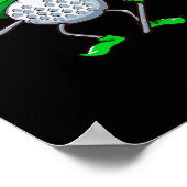 St Patricks Day Golf Golfen Ierse Golfer Bier Humo Poster (Hoek)