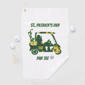 St. Patrick's Day Golf Par Tee Monogram Golfhanddoek (Insitu)
