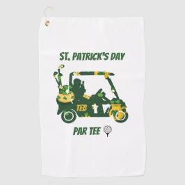 St. Patrick's Day Golf Par Tee Monogram Golfhanddoek