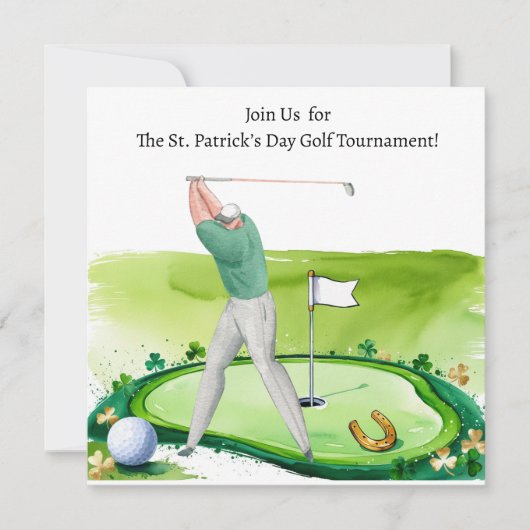 St. Patrick's Day Golf Toernooi Uitnodiging (Voorkant)