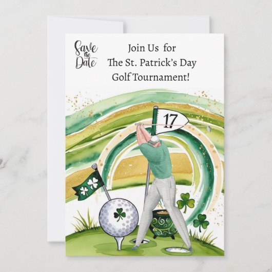 St. Patrick's Day Golf Toernooi Uitnodiging (Voorkant)