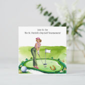 St. Patrick's Day Golf Toernooi Uitnodiging (Staand voorkant)