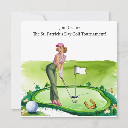 St. Patrick's Day Golf Toernooi Uitnodiging (Voorkant)