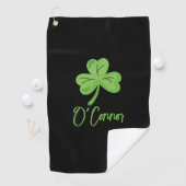 St. Patrick's Day Golfer Aangepaste Lucky Shamrock Golfhanddoek (Insitu)