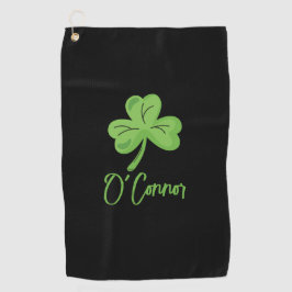 St. Patrick's Day Golfer Custom Lucky Shamrock Golfhanddoek