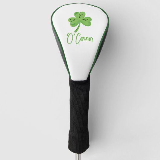 St. Patrick's Day Golfer Custom Sports Shamrock  Golfheadcover (Voorkant)