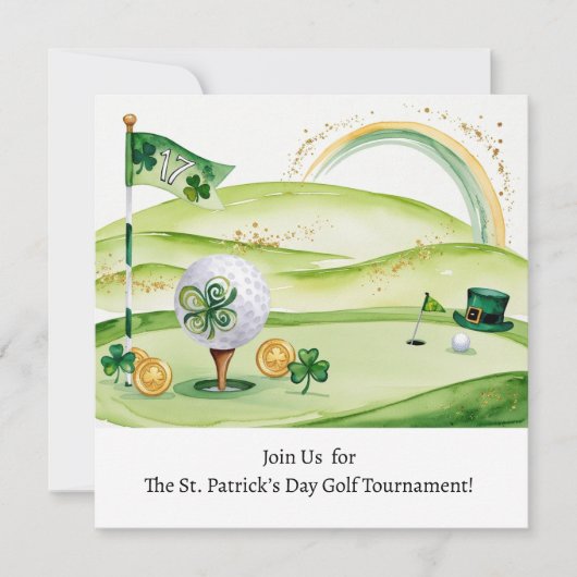 St. Patrick's Day golftoernooi Kaart (Voorkant)