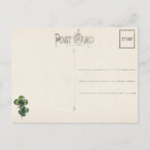 St. Patrick's Day Good Fortune Shamrock Briefkaart (Achterkant)