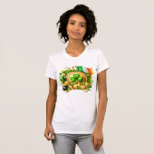 St. Patrick's Day Gouden Klaverblad T-shirt (Voorkant volledig)