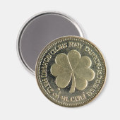 St. Patrick's Day gouden munt Magneet (Voorkant / Achterkant)