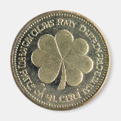 St. Patrick's Day  gouden munt Magneet (Voorkant)
