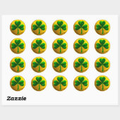 St. Patrick's Day Gouden Munt Shamrock Ronde Sticker (Vel)