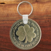 St. Patrick's Day  gouden munt Sleutelhanger (Voorkant)