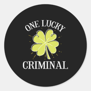 St Patricks Day Grafisch voor een Crimineel Eén Ge Ronde Sticker