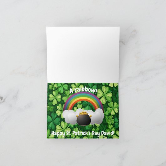 "St. Patrick's Day" grap voor kinderen groet Kaart (Binnen)