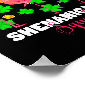 St. Patrick's Day-grapjes squad Ierse flamingo Poster (Hoek)