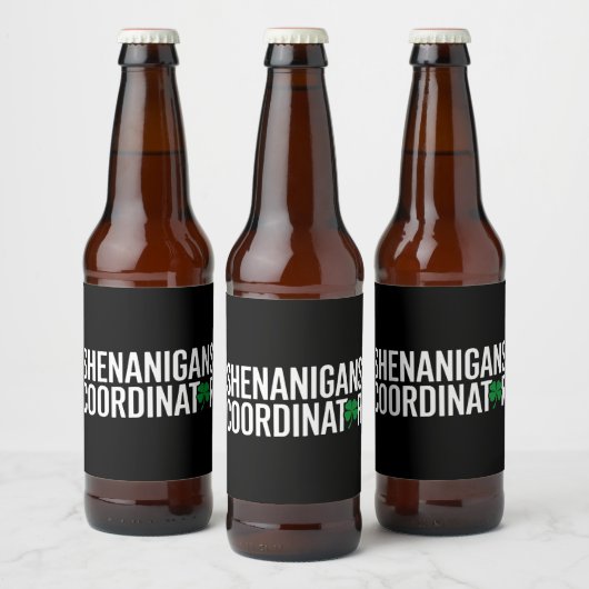 St. Patrick's Day-grapjurkator Bier Etiket (Flessen)