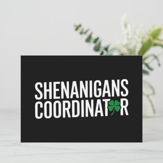 St. Patrick's Day-grapjurkator Kaart (Staand voorkant)