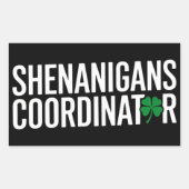 St. Patrick's Day-grapjurkator Rechthoekige Sticker (Voorkant)