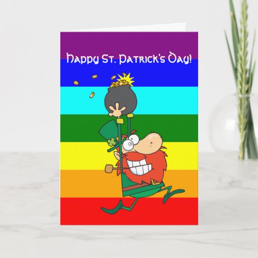 St. Patrick's Day grappige Cartoon Persoonlijk Kaart (Voorkant)