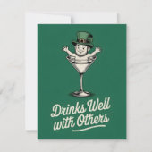 St. Patrick's Day Grappige Drankkaart Feestdagenkaart (Voorkant)