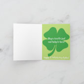 "St. Patrick's Day" Grappige Groet Kaart (Binnen)