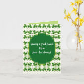 "St. Patrick's Day" Grappige Groet Kaart (Gele Bloem)