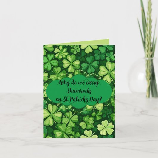 'St. Patrick's Day' Grappige Groet Kaart (Voorkant)