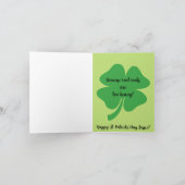 'St. Patrick's Day' Grappige Groet Kaart (Binnen)