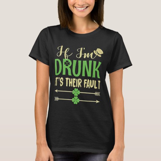 St. Patrick's Day grappige, humoristische drink pa T-shirt (Voorkant)