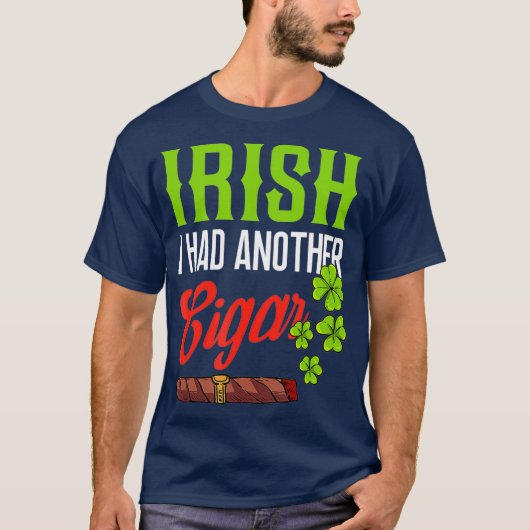 St Patricks Day Grappige Ierse sigaar rook T-shirt (Voorkant)