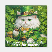 St. Patrick's Day Grappige Kat Leprechaun Magneet (Voorkant)