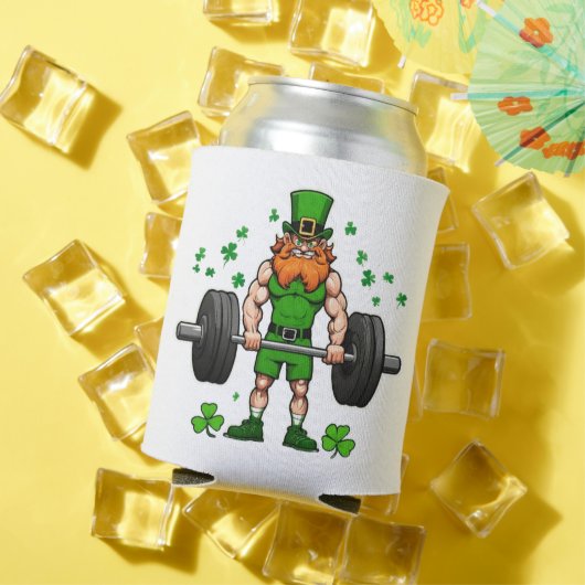 St. Patrick's Day Grappige Leprechaun Barbell Gym Blikjeskoeler (Insitu Zomer)