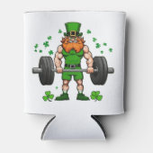 St. Patrick's Day Grappige Leprechaun Barbell Gym Blikjeskoeler (Voorkant)