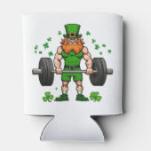 St. Patrick's Day Grappige Leprechaun Barbell Gym Blikjeskoeler (Achterkant)