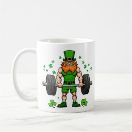 St. Patrick's Day Grappige Leprechaun Barbell Gym Koffiemok