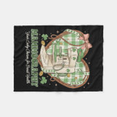 St. Patrick's Day Grappige Mgrapher Borstbeeldvorm Fleece Deken (Voorkant (Horizontaal))